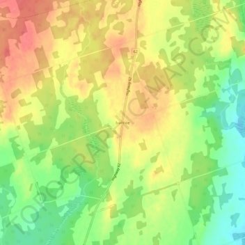 Carte topographique Ivanhoe, altitude, relief