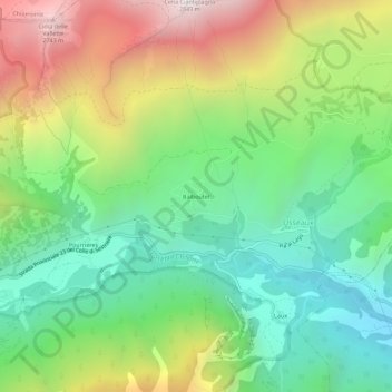 Carte topographique Balboutet, altitude, relief