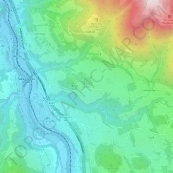 Carte topographique Maier, altitude, relief