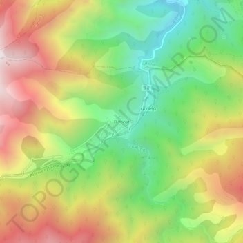 Carte topographique El Veïnat, altitude, relief