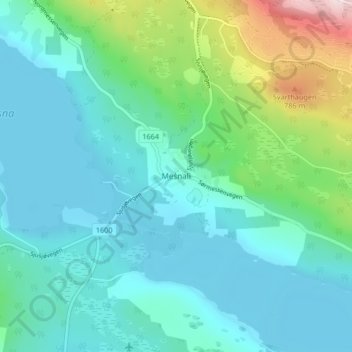 Carte topographique Mesnali, altitude, relief