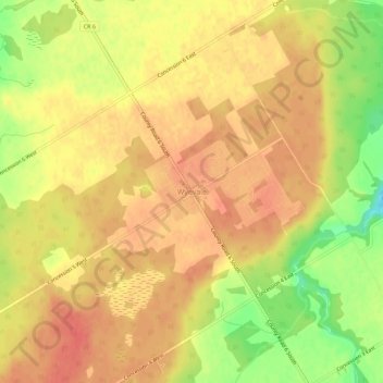 Carte topographique Wyevale, altitude, relief