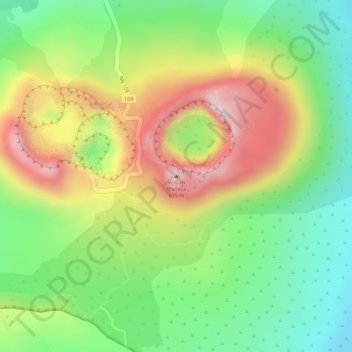 Carte topographique Volcán Masaya, altitude, relief