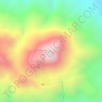 Carte topographique Mount Talang, altitude, relief