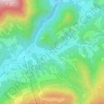 Carte topographique Mitterstoder, altitude, relief