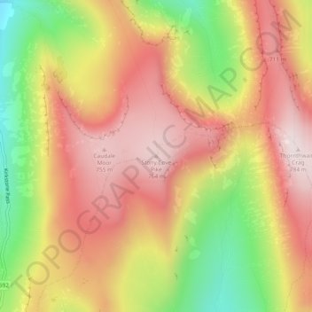 Carte topographique Stony Cove Pike, altitude, relief