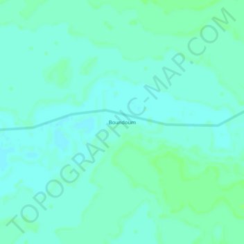 Carte topographique Boundoum, altitude, relief