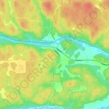 Carte topographique Hagar, altitude, relief