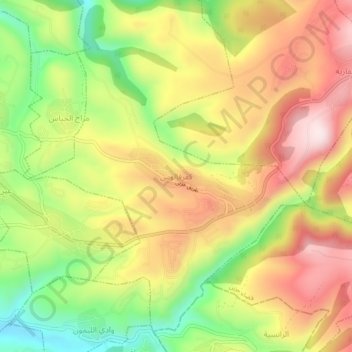 Carte topographique Kfar Falous, altitude, relief