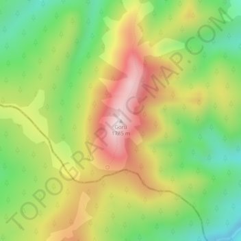 Carte topographique Goru, altitude, relief
