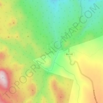 Carte topographique Igatu, altitude, relief