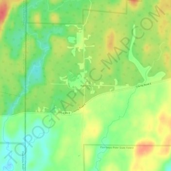 Carte topographique Kennedy, altitude, relief