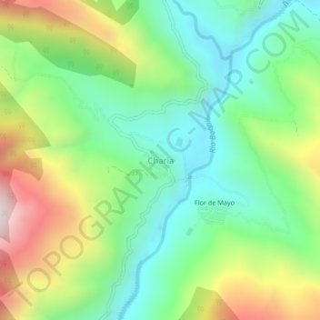 Carte topographique Charia, altitude, relief