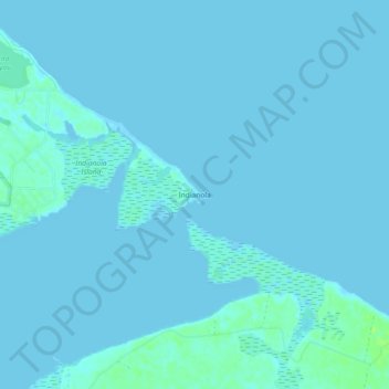 Carte topographique Indianola, altitude, relief