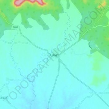 Carte topographique Silwani, altitude, relief