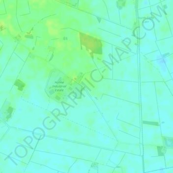 Carte topographique Tollingham, altitude, relief