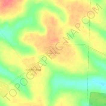 Carte topographique Konankro, altitude, relief