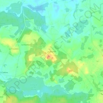 Carte topographique Le Bouchet, altitude, relief
