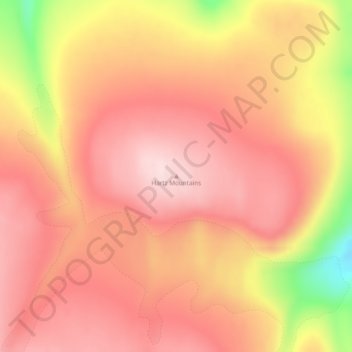 Carte topographique Hartz Mountains, altitude, relief