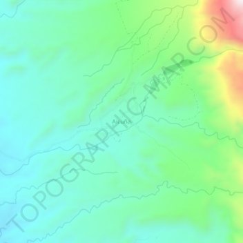 Carte topographique Aicuña, altitude, relief