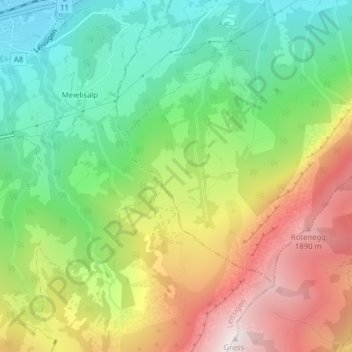 Carte topographique Horeweid, altitude, relief