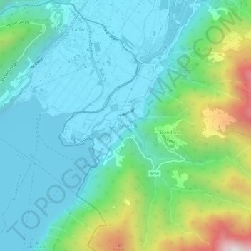 Carte topographique Baitoni, altitude, relief