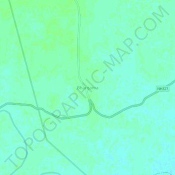 Carte topographique Bhargama, altitude, relief