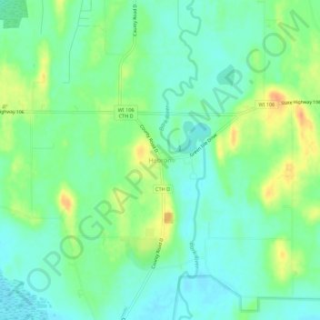 Carte topographique Hebron, altitude, relief