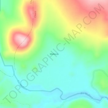 Carte topographique Molloco, altitude, relief