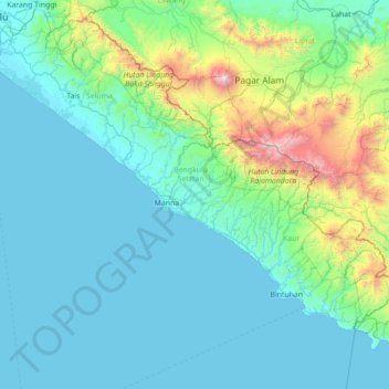 Carte topographique Seginim, altitude, relief