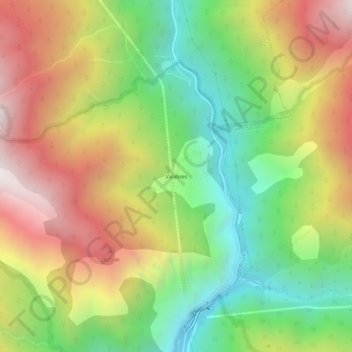 Carte topographique Valabres, altitude, relief