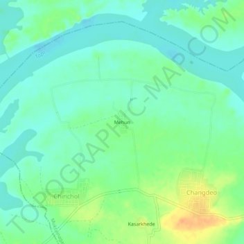 Carte topographique Mehun, altitude, relief