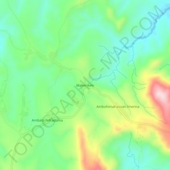 Carte topographique Maherikely, altitude, relief