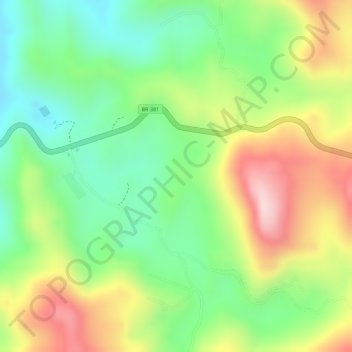 Carte topographique Brumadinho, altitude, relief