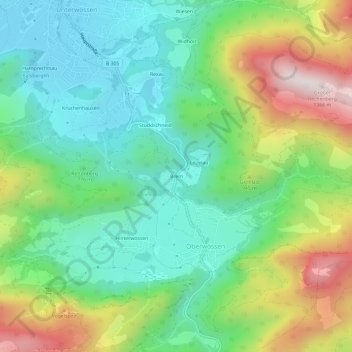 Carte topographique Brem, altitude, relief