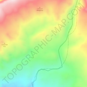Carte topographique La Soledad, altitude, relief