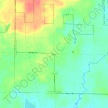 Carte topographique Skeels, altitude, relief