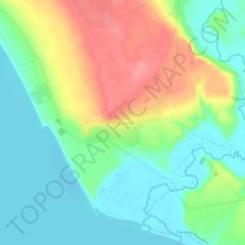 Carte topographique Çitören, altitude, relief