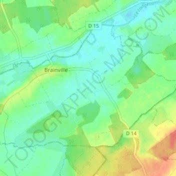 Carte topographique Porcher, altitude, relief
