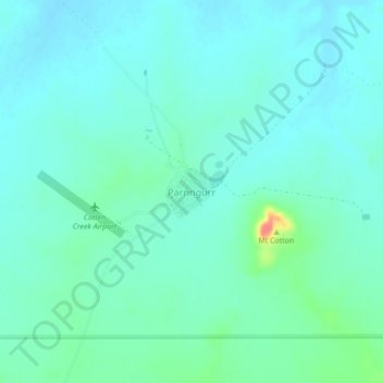 Carte topographique Parnngurr, altitude, relief