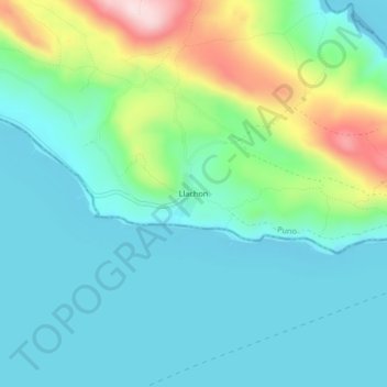 Carte topographique Llachon, altitude, relief