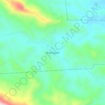 Carte topographique Monte Águila, altitude, relief