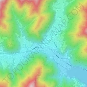 Carte topographique Bezzecca, altitude, relief