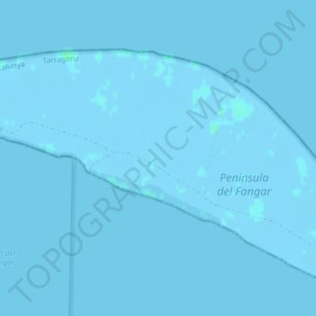 Carte topographique Punta del Fangar, altitude, relief