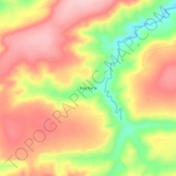 Carte topographique Rancharia, altitude, relief