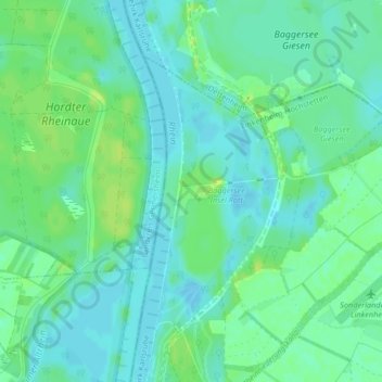 Carte topographique Insel Rott, altitude, relief