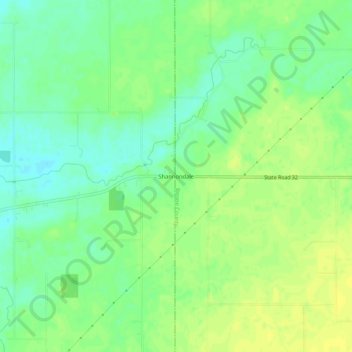 Carte topographique Shannondale, altitude, relief