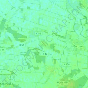 Carte topographique Hohnebostel, altitude, relief