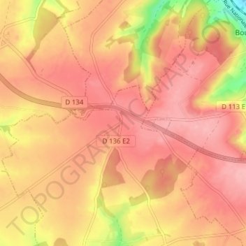 Carte topographique Lambus, altitude, relief