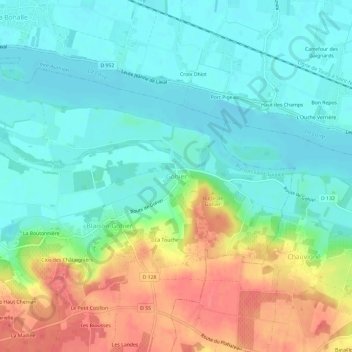 Carte topographique Gohier, altitude, relief